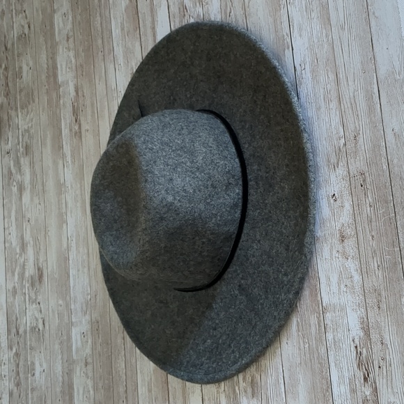 Free People Wool Wide Brim Fedora Hat Black Trim OS - Picture 4 of 14